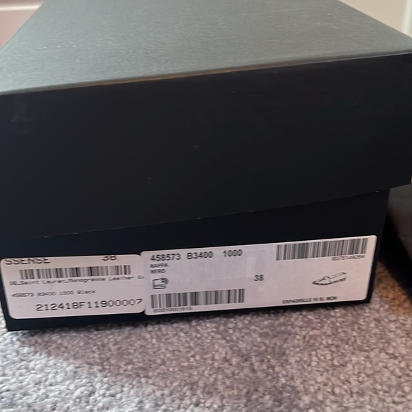 Saint Laurent monogram YSL leather espadrille in black size 38 - Picture 8 of 10